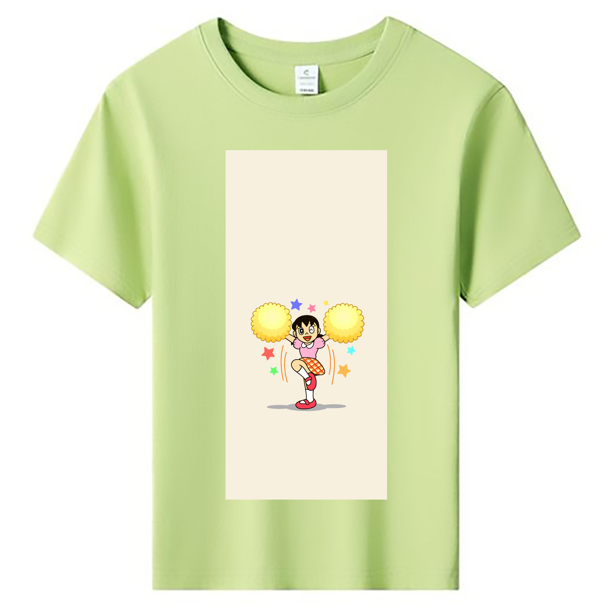 （画像用） ドラえもん みなもと しずか Doraemon Shizuka Minamoto 綿100％キッズTシャツ（フロントプリント）